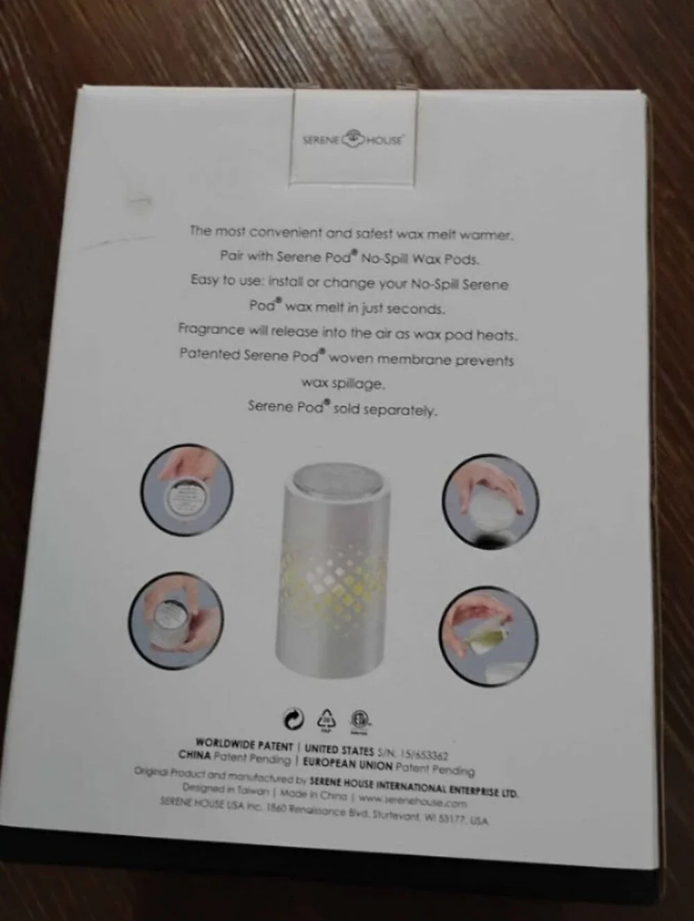 Serene House Serene pod electric wax warmer New